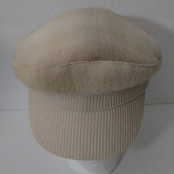 Vince Camuto Washed Ivory Plaid Skipper Hat - Picture 2 of 11